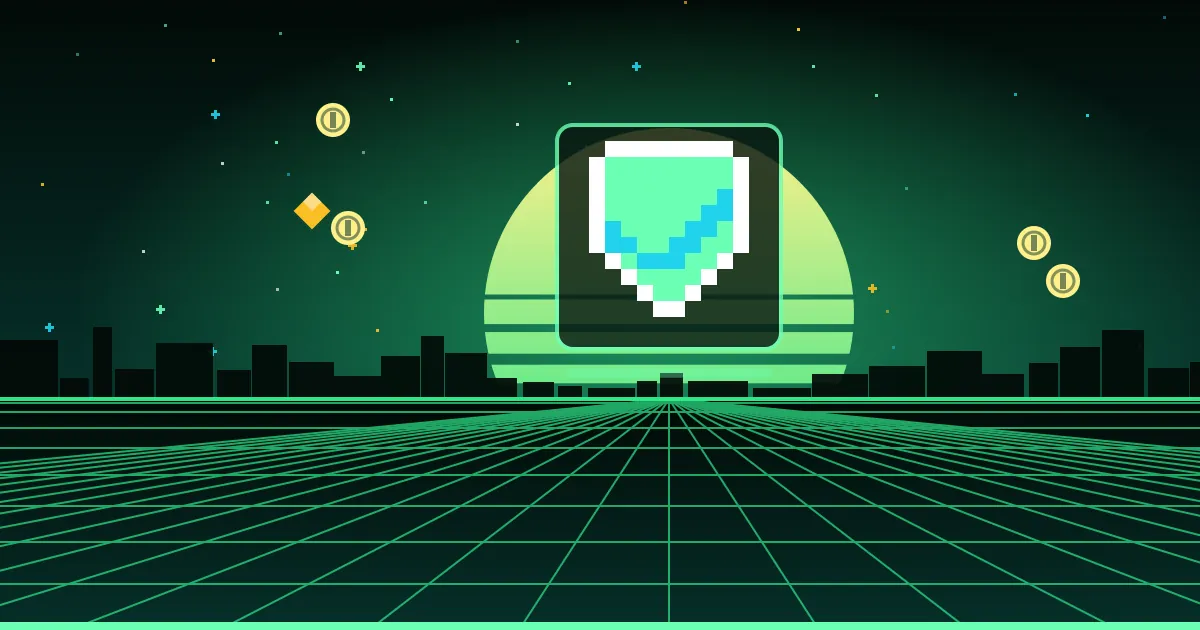 How to turn a PDF policy into a quiz game Illustrated cover: a neon pixel-art shield with a tick glowing above a retro arcade grid