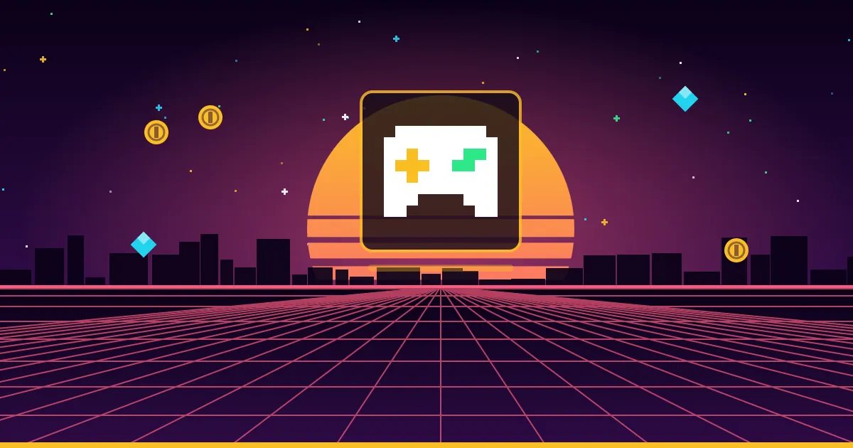 Product knowledge training games: how to build one from your spec sheet Illustrated cover: a neon pixel-art game controller glowing above a retro arcade grid
