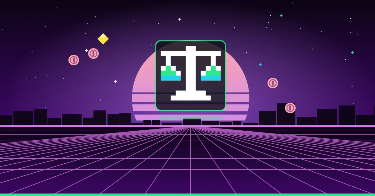 Quiz or game? Choosing the right format for a knowledge check Illustrated cover: a neon pixel-art pair of balance scales glowing above a retro arcade grid