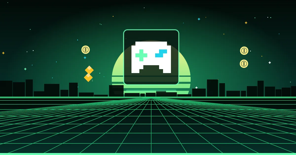 Safety training games: how to build one your team will replay Illustrated cover: a neon pixel-art game controller glowing above a retro arcade grid