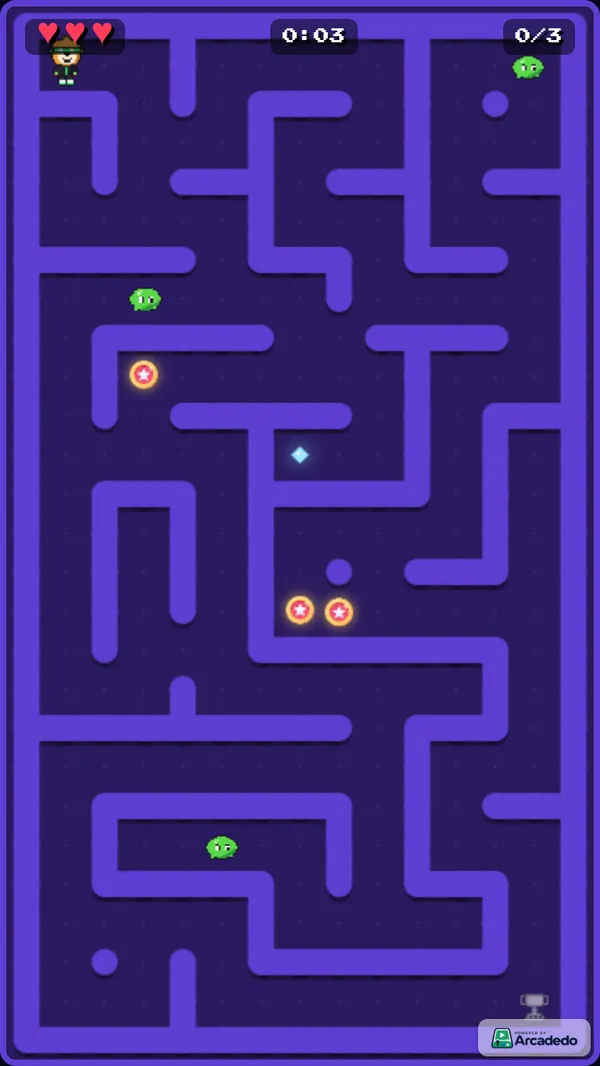 Mini Maze A Mini Maze run with pickups, enemies and a timer